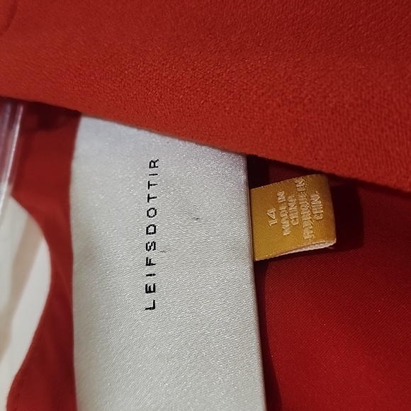 LEIFSDOTTIR BRIGHT CORAL DRESS SZ14 - Picture 2 of 6